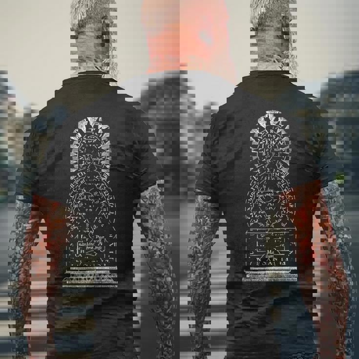 宇宙の解釈学的図式 宇宙 錬金術 魔法 Hermeneuticcheme Universe Alchemie Old メンズTシャツ バックプリント 高齢者への贈り物