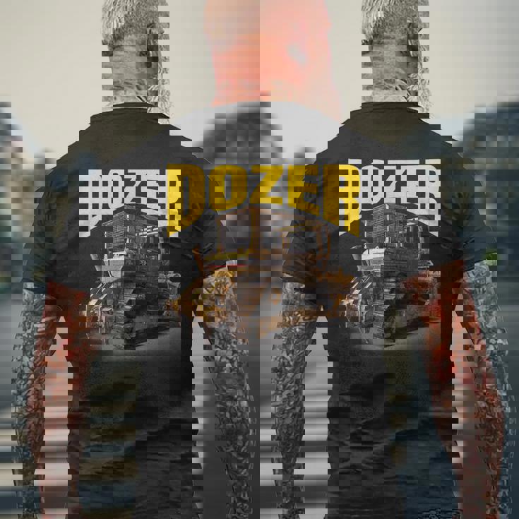 完璧な重機ブルドーザーtシャツ メンズTシャツ バックプリント 高齢者への贈り物