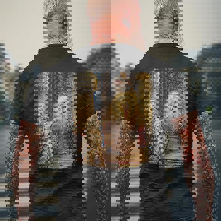 幻影ギュスターヴ・モロー不気味なホラー絵画アート メンズTシャツ バックプリント 高齢者への贈り物