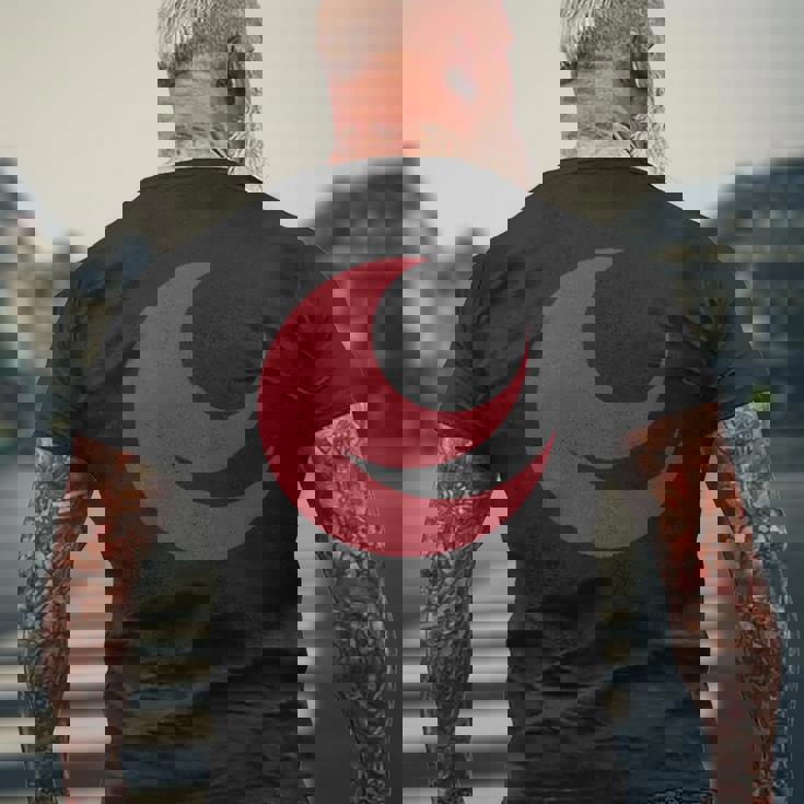 広島県旗シンボル 日本 中国 メンズTシャツ バックプリント 高齢者への贈り物