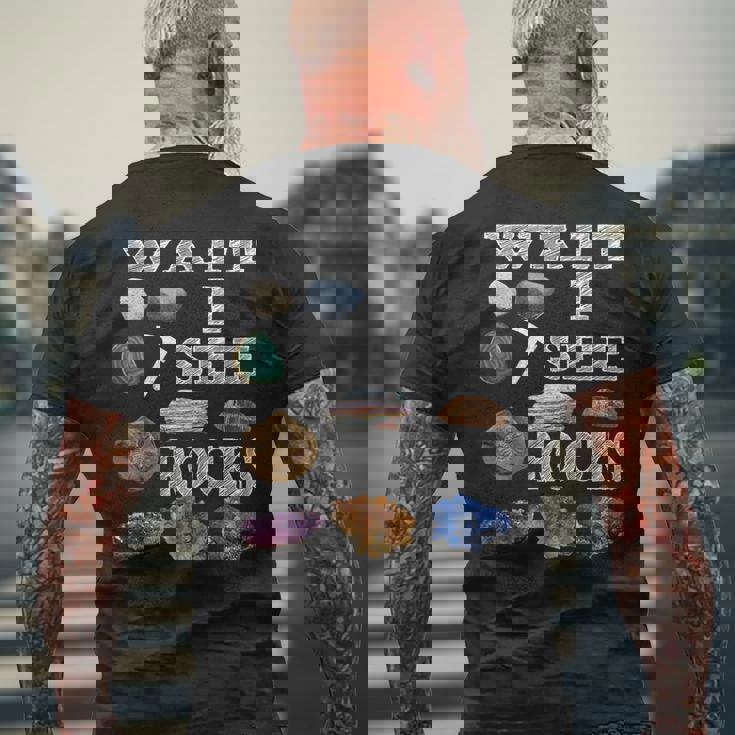 待って、Iee Rocks Rockhound Geology Rock Collection メンズTシャツ バックプリント 高齢者への贈り物