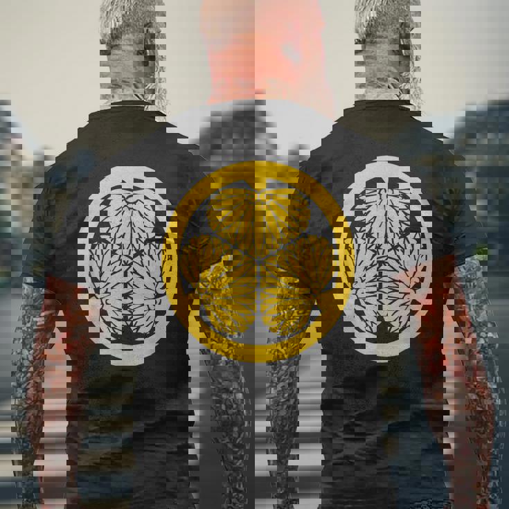 徳川氏族の紋章 将軍 日本 メンズTシャツ バックプリント 高齢者への贈り物