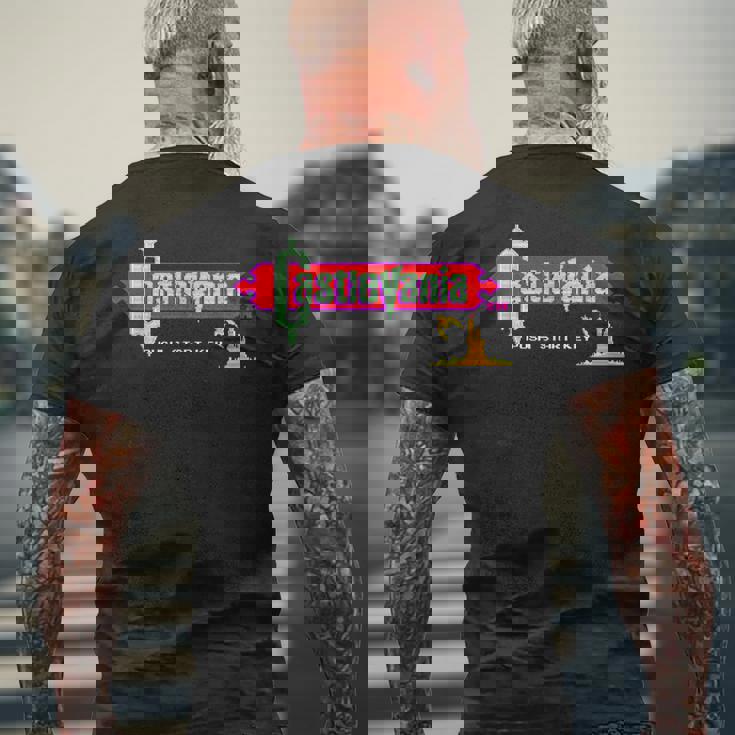 悪魔城ドラキュラ タイトル画面 レトロ ゲーム 城 壮大な冒険 メンズTシャツ バックプリント 高齢者への贈り物