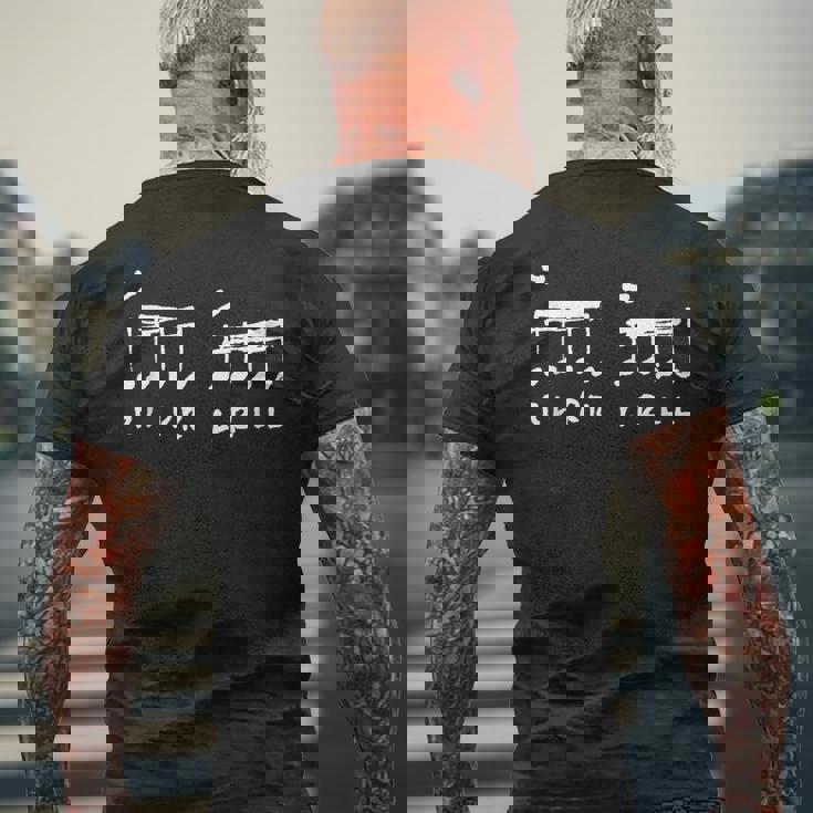 成功のためのパラディドル Rlrrlrll メンズTシャツ バックプリント 高齢者への贈り物