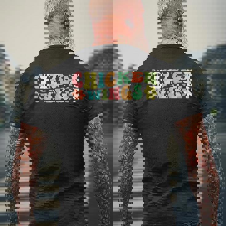 手羽先 メンズTシャツ バックプリント 高齢者への贈り物