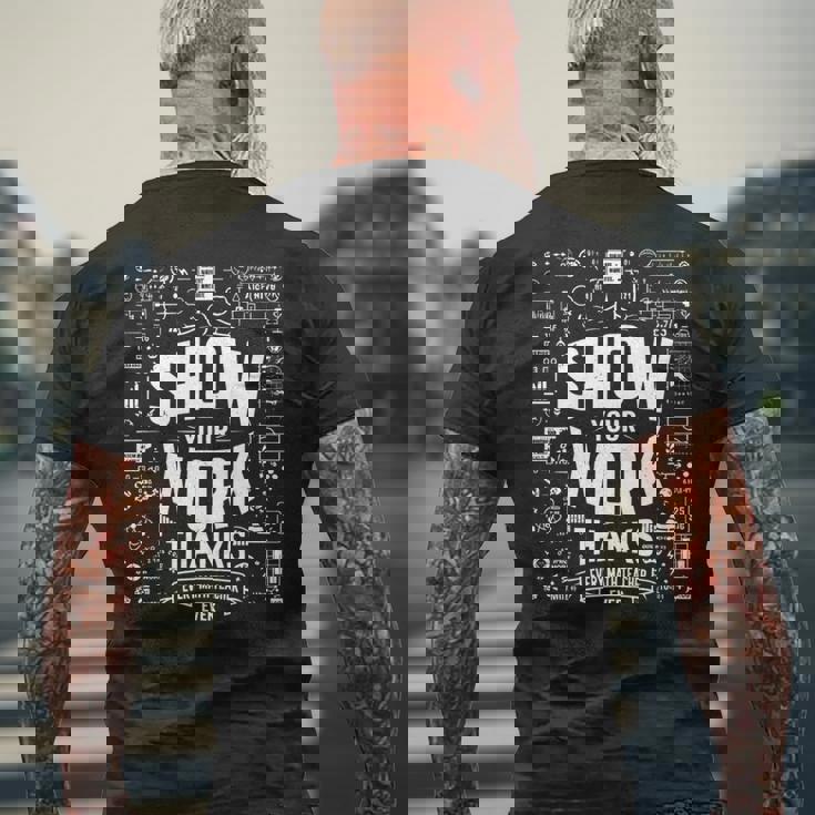 数学の先生に感謝の気持ちを伝えましょう。 長袖tシャツ メンズTシャツ バックプリント 高齢者への贈り物