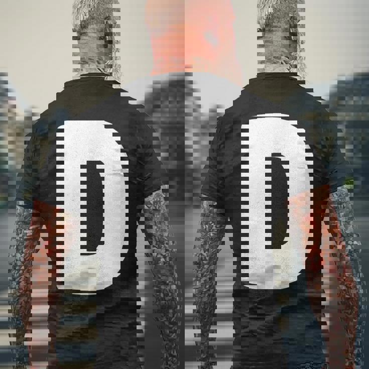 文字d 大文字 アルファベット モノグラム イニシャル メンズTシャツ バックプリント 高齢者への贈り物