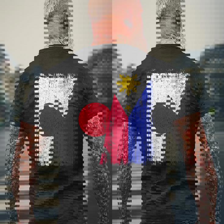 日本 フィリピン ハーフフラッグ 日本 フィリピン ジャージ メンズTシャツ バックプリント 高齢者への贈り物