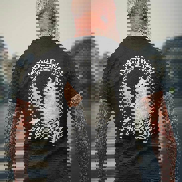 日本スピッツ 犬好きデザイン 美しい日本スピッツ メンズTシャツ バックプリント 高齢者への贈り物
