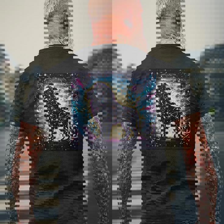 星柄 動物 天体 メンズTシャツ バックプリント 高齢者への贈り物