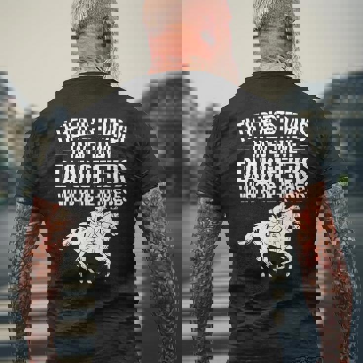 最高の父親には馬に乗る娘がいる 長袖tシャツ メンズTシャツ バックプリント 高齢者への贈り物