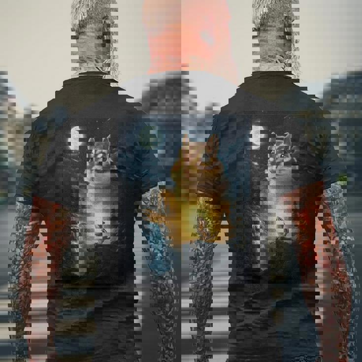 月に吠えるシマリス ヴィンテージ 面白いシマリス メンズTシャツ バックプリント 高齢者への贈り物