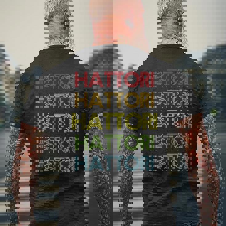 服部名前 メンズTシャツ バックプリント 高齢者への贈り物