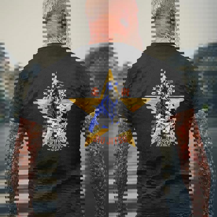 柔術スター、チャンピオン 長袖tシャツ メンズTシャツ バックプリント 高齢者への贈り物