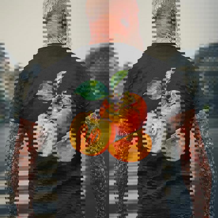 柿 メンズTシャツ バックプリント 高齢者への贈り物