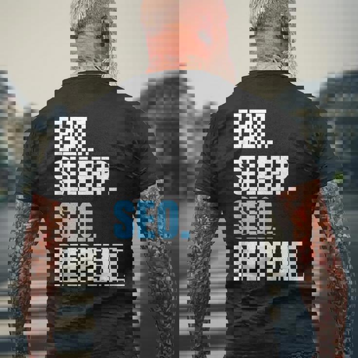 検索エンジン最適化 Eatleepeo Repeateo メンズTシャツ バックプリント 高齢者への贈り物