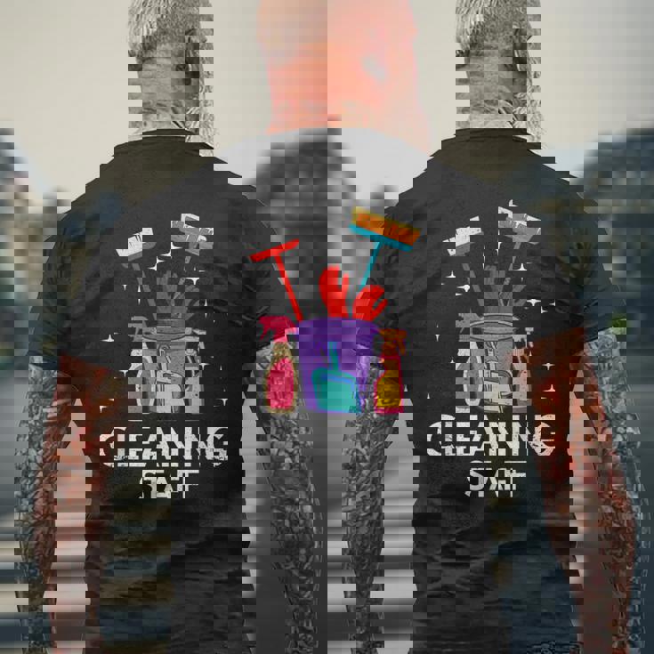 清掃スタッフ ハウスキーパー クリーナー ハウスキーピングスタッフ メンズTシャツ バックプリント 高齢者への贈り物