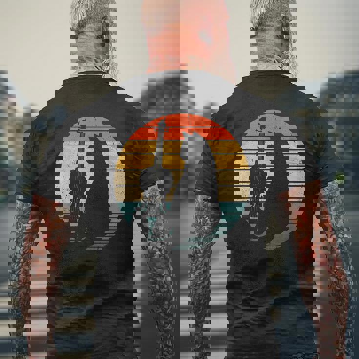 猫とバイオリン 楽器 面白い子猫愛好家 メンズTシャツ バックプリント 高齢者への贈り物