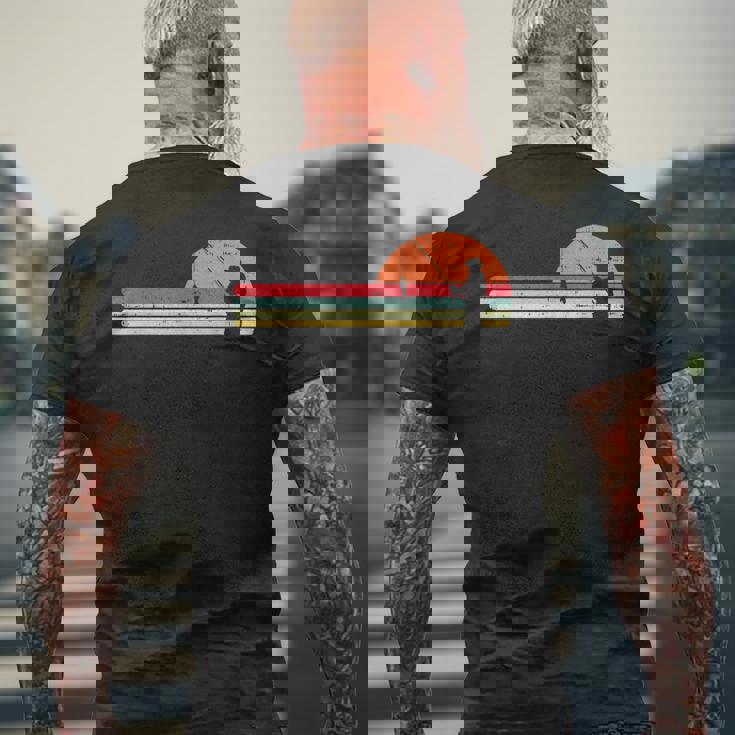 男 釣り サンセット レトロ アングリング フィッシャーマン アングラー メンズ ギフト メンズTシャツ バックプリント 高齢者への贈り物