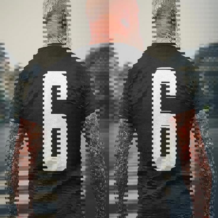 番号 6インチ ホワイト メンズTシャツ バックプリント 高齢者への贈り物