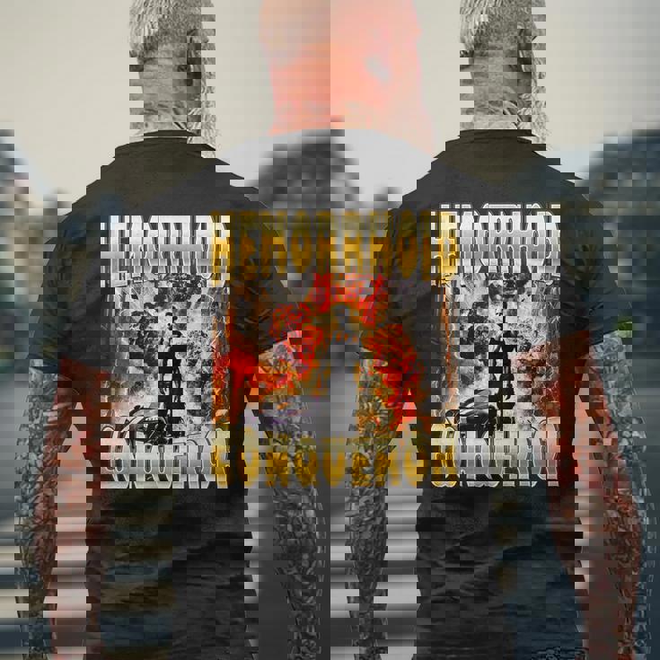 痔 征服者 ジョーク 攻勢 奇妙 面白い ミーム クリンジ メンズTシャツ バックプリント 高齢者への贈り物