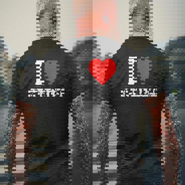 福岡大好き メンズTシャツ バックプリント 高齢者への贈り物