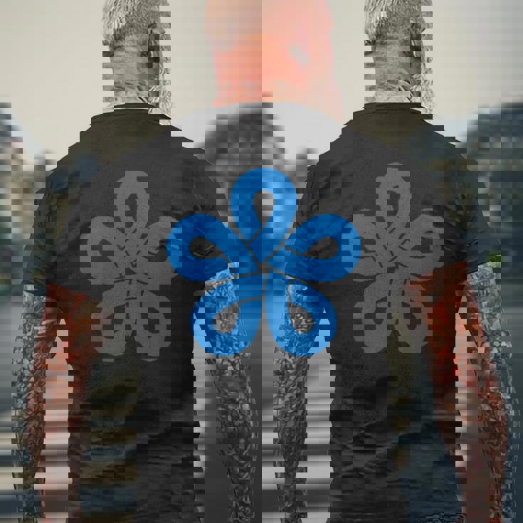 福岡県特殊旗 シンボル 日本 九州 メンズTシャツ バックプリント 高齢者への贈り物