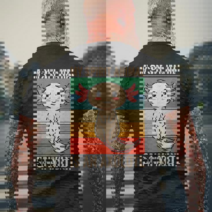 私のスピリットアニマルはウーパールーパーかわいいアホロートルキッズ メンズTシャツ バックプリント 高齢者への贈り物