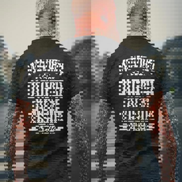 私の好きな娘が私にこのシャツをくれました。エスト2024娘 メンズTシャツ バックプリント 高齢者への贈り物