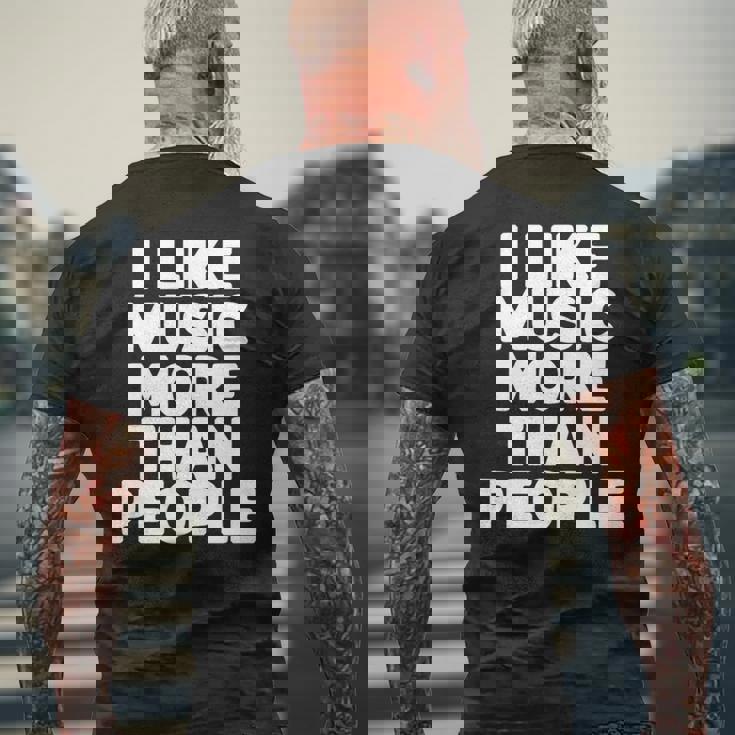 私は人より音楽が好き 長袖tシャツ メンズTシャツ バックプリント 高齢者への贈り物