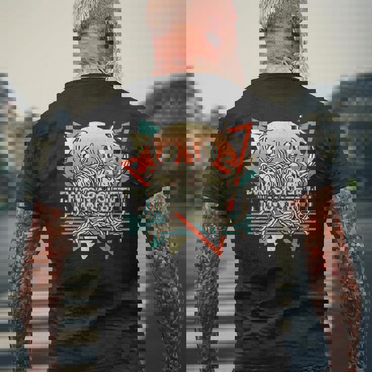 空飛ぶスパゲッティモンスター Fsm パスタファリアンレトロ メンズTシャツ バックプリント 高齢者への贈り物