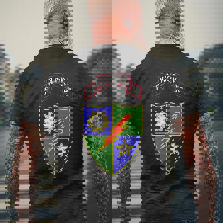 第1大隊-第75レンジャー連隊 メンズTシャツ バックプリント 高齢者への贈り物