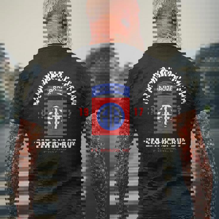 第82空挺師団 メンズTシャツ バックプリント 高齢者への贈り物