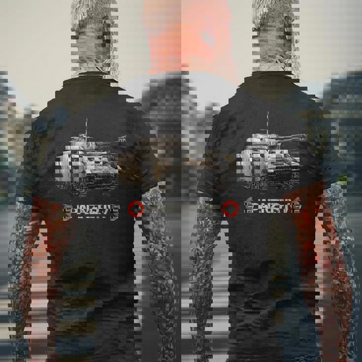 第二次世界大戦 ドイツ戦車戦車 Iv4 記念品 メンズTシャツ バックプリント 高齢者への贈り物