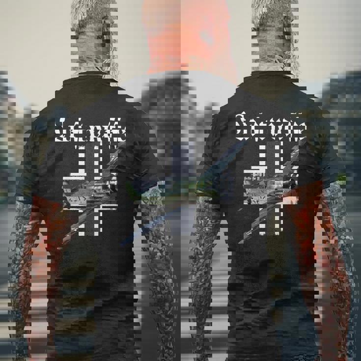 第二次世界大戦 航空戦闘機 I ジャーマン ウォーバード I フォッケウルフ Fw 190 D メンズTシャツ バックプリント 高齢者への贈り物