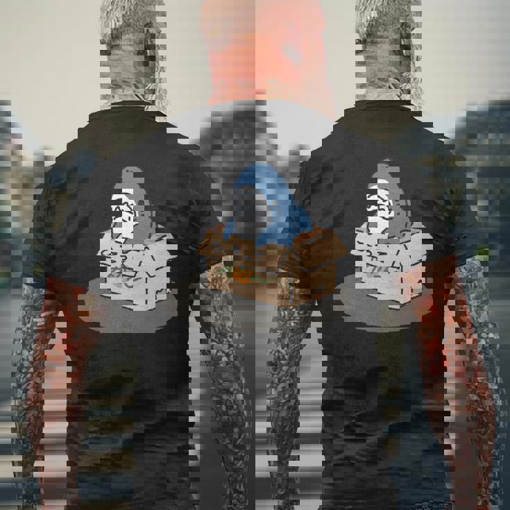 箱入りサメ 長袖tシャツ メンズTシャツ バックプリント 高齢者への贈り物