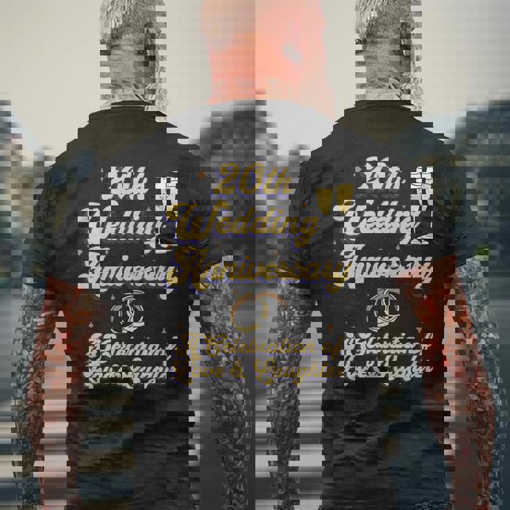 結婚20周年 夫婦 結婚20年 お祝い 長袖tシャツ メンズTシャツ バックプリント 高齢者への贈り物