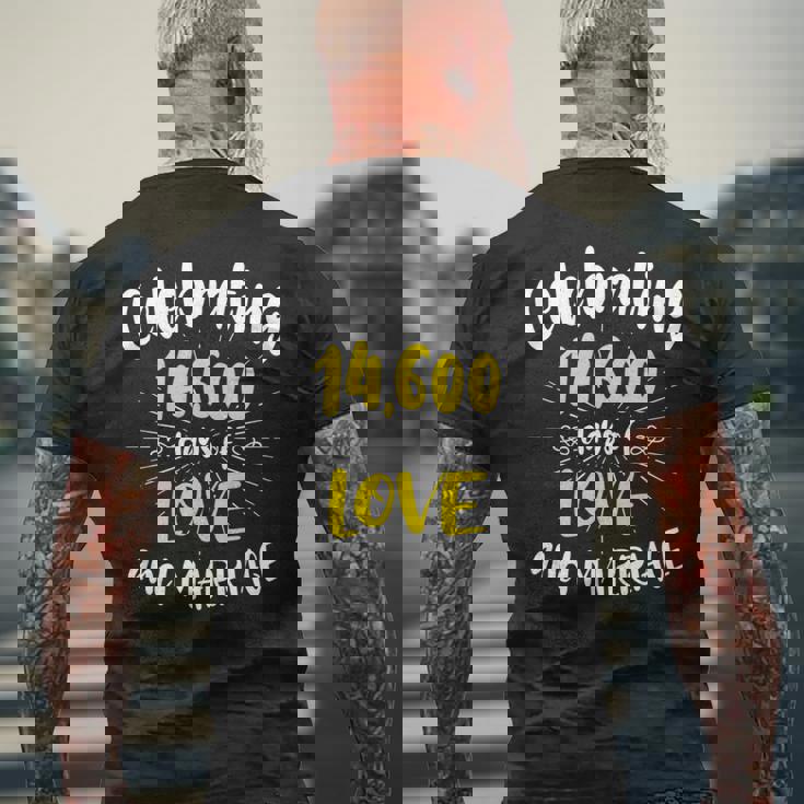 結婚40周年のお祝い 結婚40周年記念 長袖tシャツ メンズTシャツ バックプリント 高齢者への贈り物