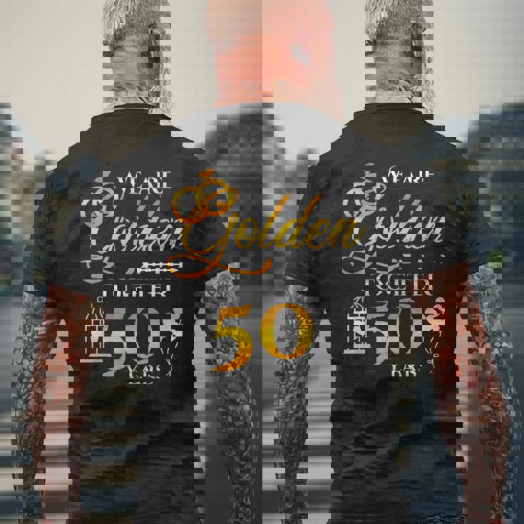 結婚50周年 結婚記念日 金婚記念日 メンズTシャツ バックプリント 高齢者への贈り物