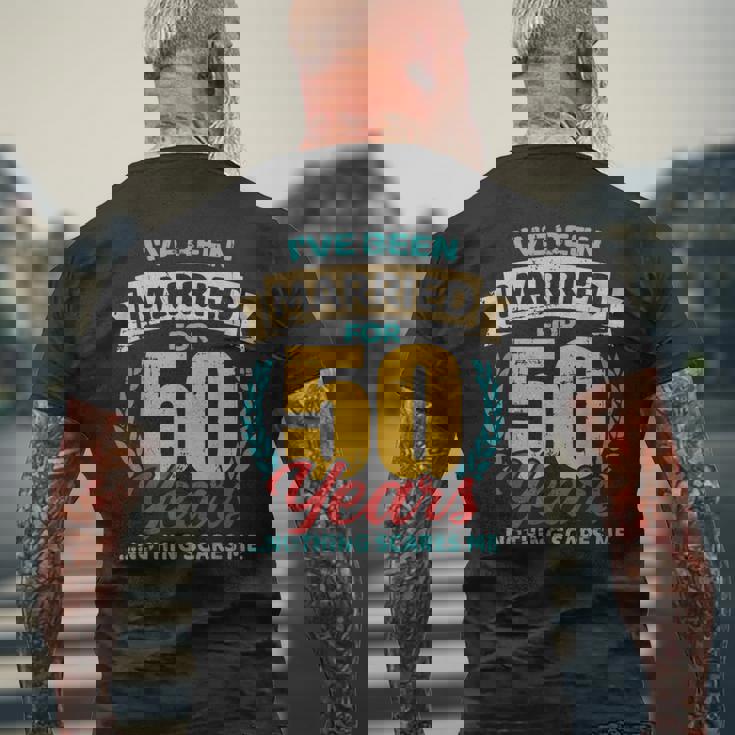 結婚50年目 結婚50周年 メンズTシャツ バックプリント 高齢者への贈り物