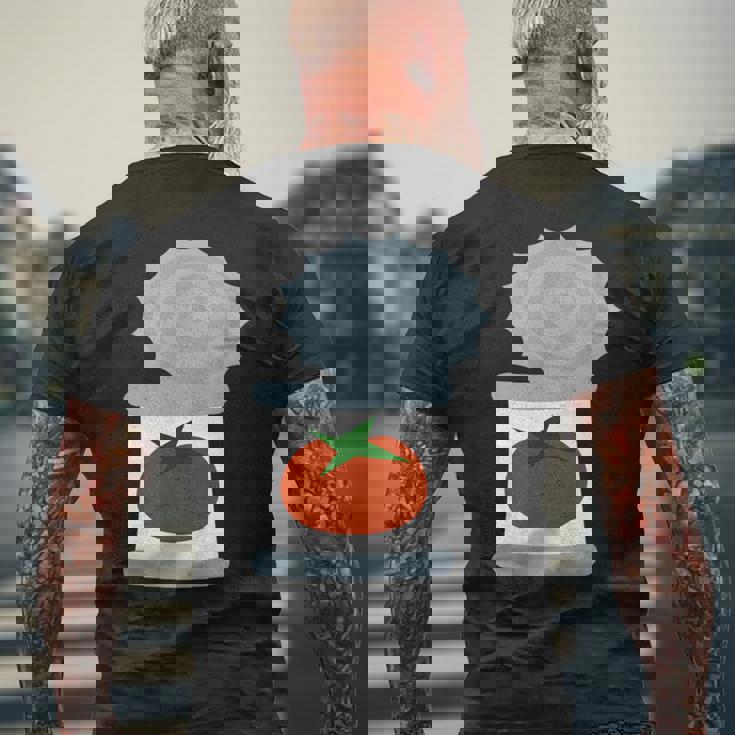 缶詰トマト メンズTシャツ バックプリント 高齢者への贈り物