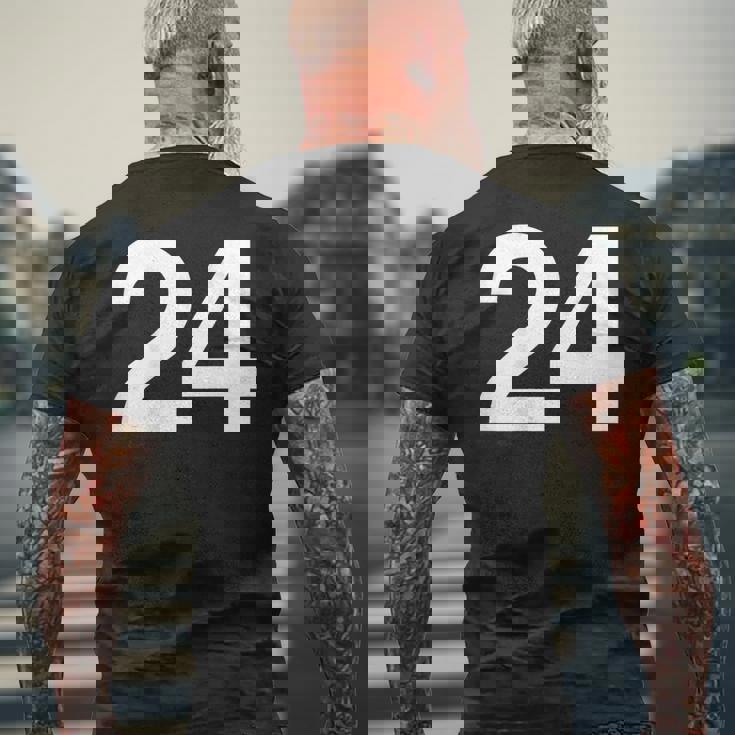 背番号24 番号付きシャツ番号 メンズTシャツ バックプリント 高齢者への贈り物