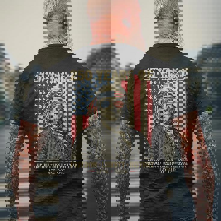 自由の250年 自由の歴史 創設父 レトロ 長袖tシャツ メンズTシャツ バックプリント 高齢者への贈り物