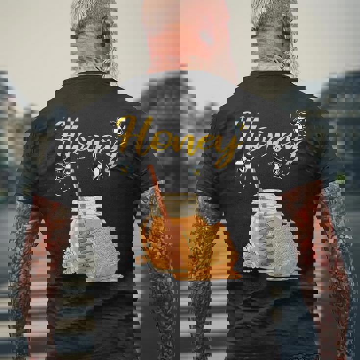 蜂蜜 養蜂 ギフト 養蜂 蜂 メンズTシャツ バックプリント 高齢者への贈り物