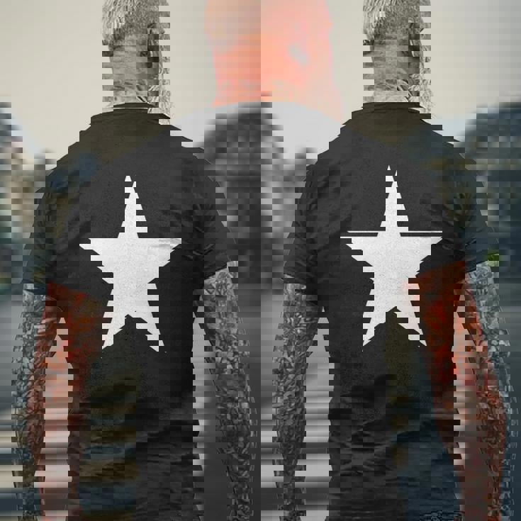 複数の色の白い星 長袖tシャツ メンズTシャツ バックプリント 高齢者への贈り物