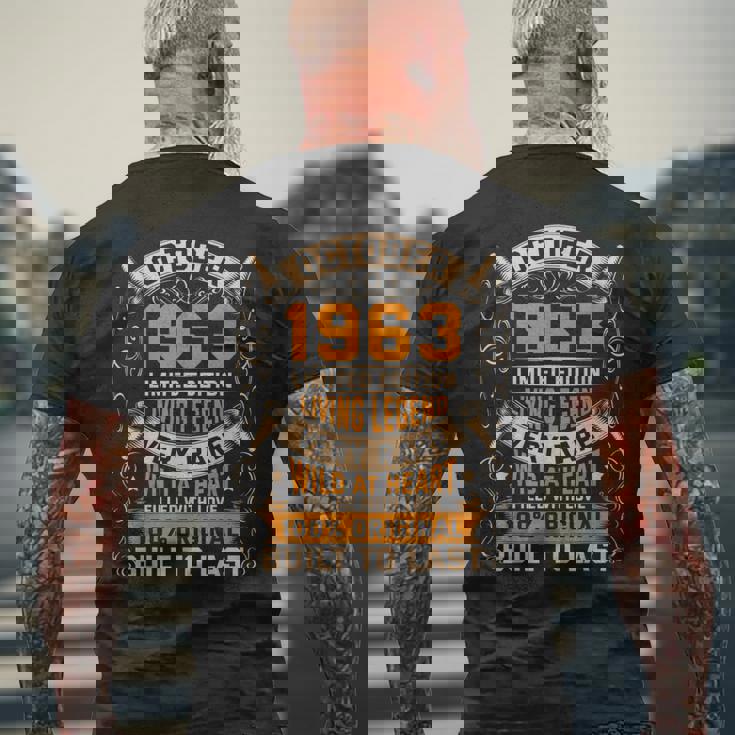 誕生日 オリジナル 1963年10月 メンズTシャツ バックプリント 高齢者への贈り物