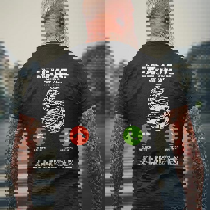 釣りウナギ漁師 メンズTシャツ バックプリント 高齢者への贈り物