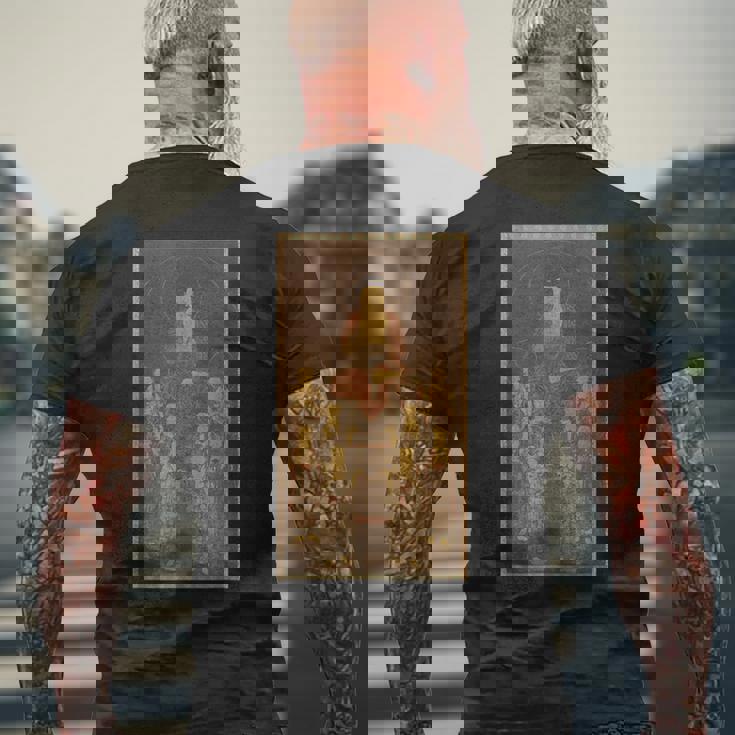 阿弥陀仏 阿弥陀 と八大菩薩 メンズTシャツ バックプリント 高齢者への贈り物