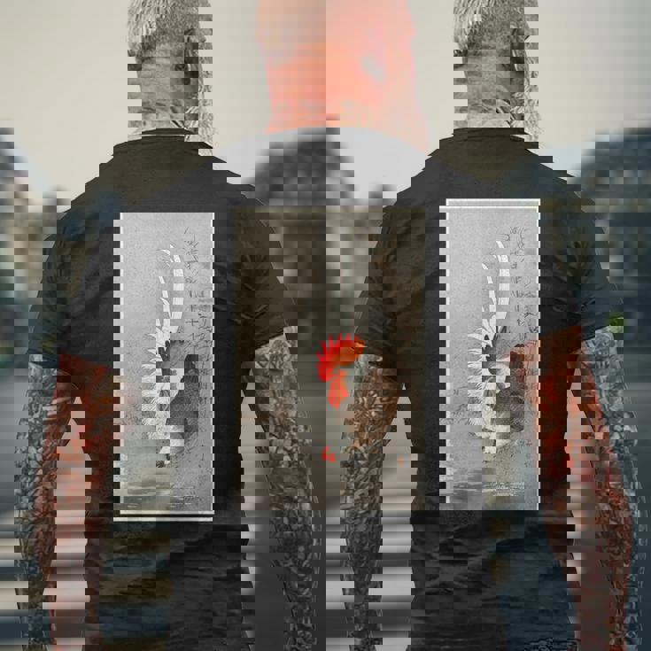 雄鶏と鶏 1900 大原興村 和農場生活 長袖tシャツ メンズTシャツ バックプリント 高齢者への贈り物