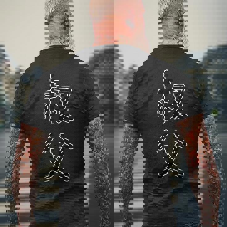 面白い ギフト 文字入り 「叔父」おもしろギャグ-ジョーク 漢字 叔父 メンズTシャツ バックプリント 高齢者への贈り物